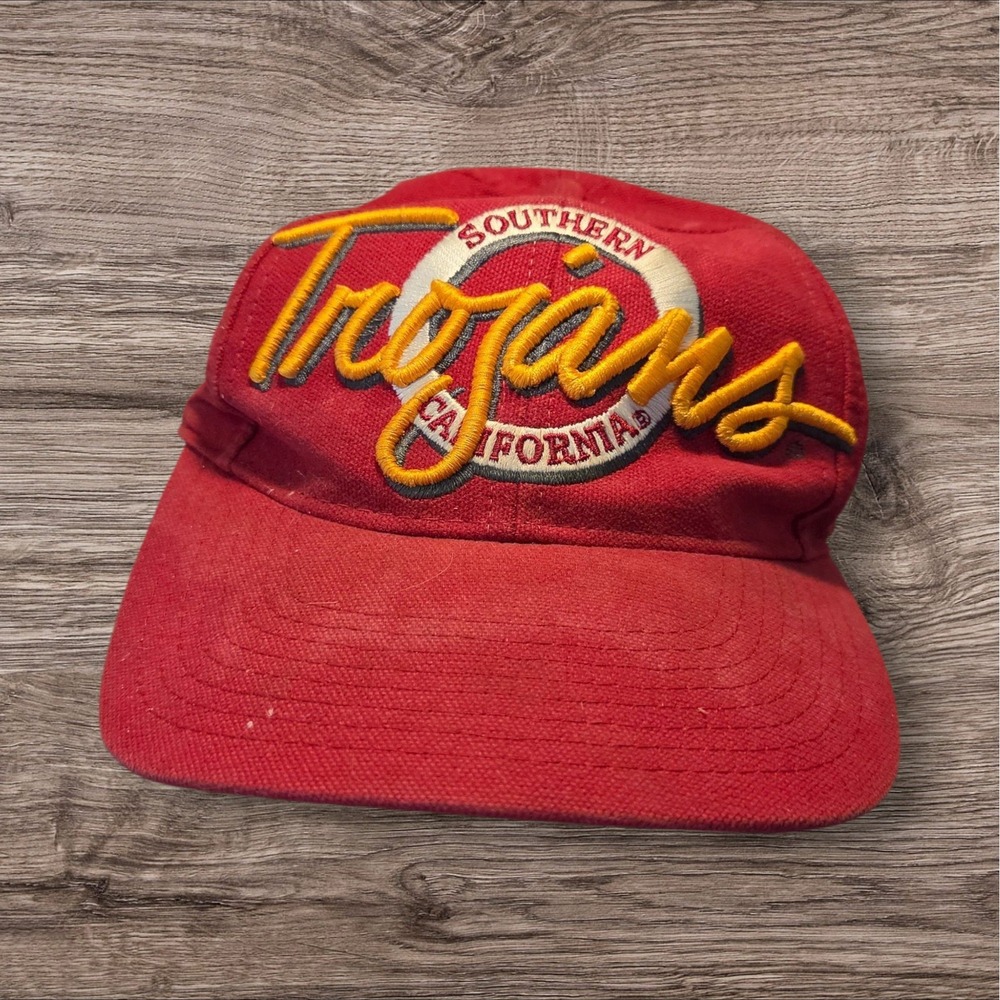 Vintage USC Trojans The Game Snapback Hat Red Southern California NCAA Cap